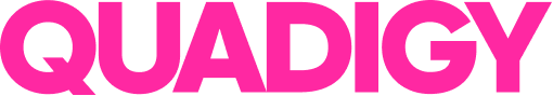Quadigy pink wordmark