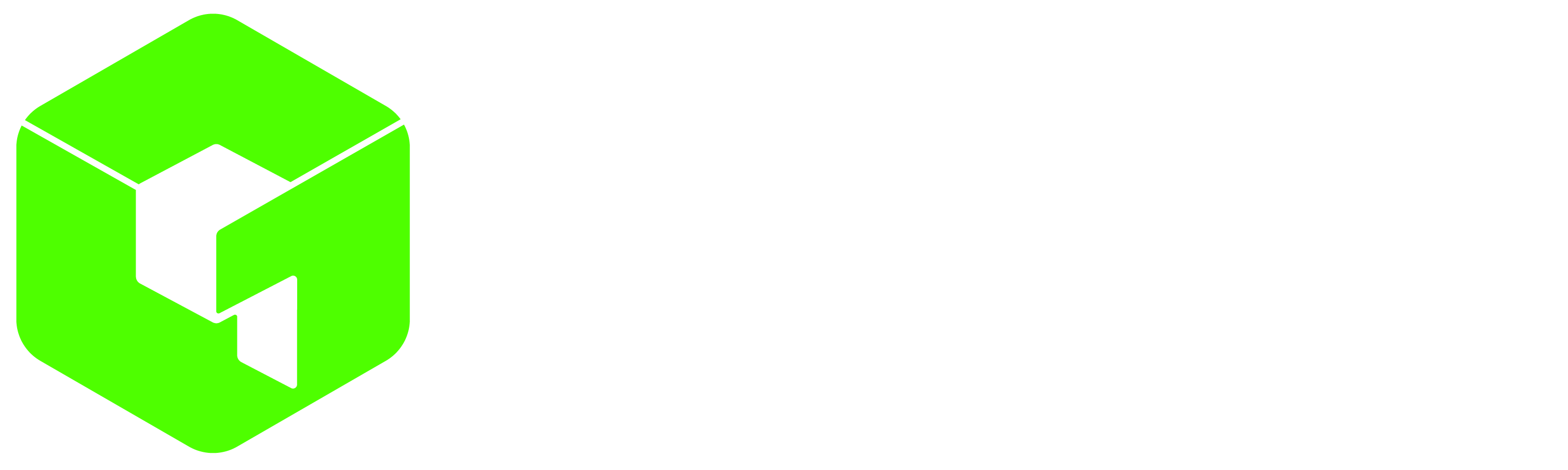 Quadigy green mark with white wordmark